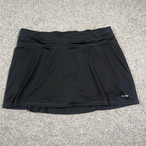 Champion Duo Dry Black Athletic Skort skirt over shorts – Size Large - Picture 1 of 6
